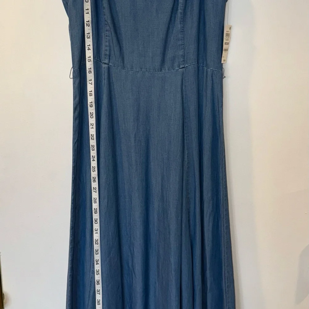 Blue Denim Sleeveless Dress - Picture 9 of 12